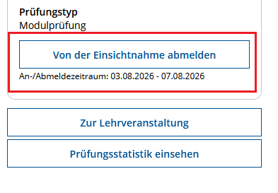 Von der Einsichtnahme abmelden
