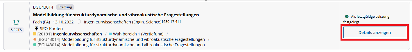 Einzelleistungsnachweis drucken