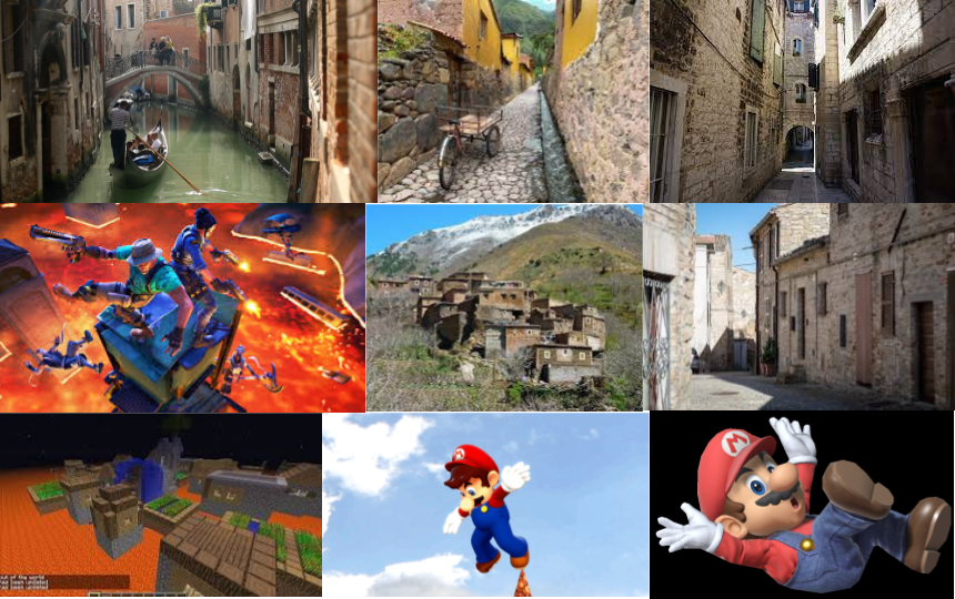 Moodboard from the early stage of development