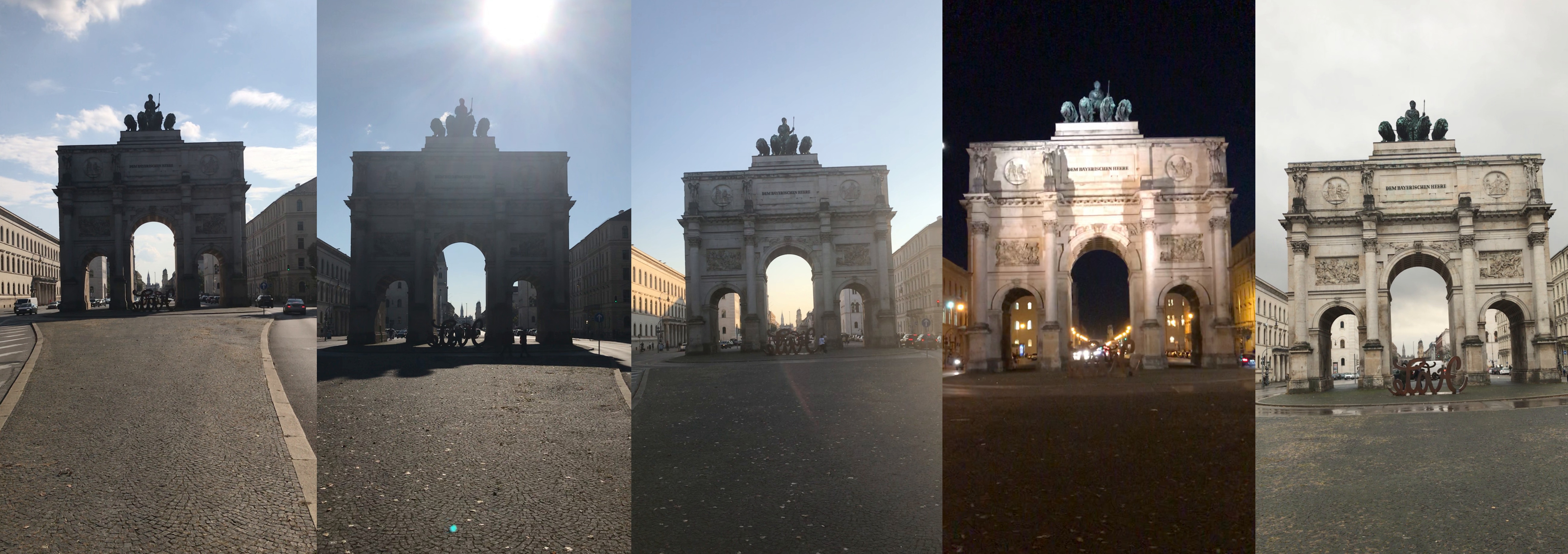 examples of different lighting and weather conditions