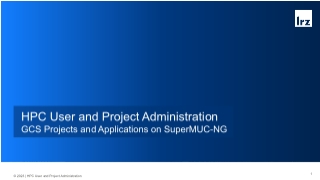 GCS large scale project on SuperMUC-NG - LRZ Dokumentationsplattform
